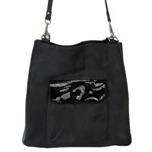 Moda Luxe Gray Faux Leather Crossbody or Shoulder Purse